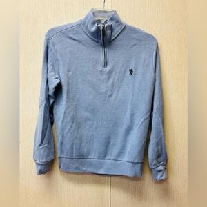 U.S. Polo Assn. Men's Light Blue Zip-Up Sweater M